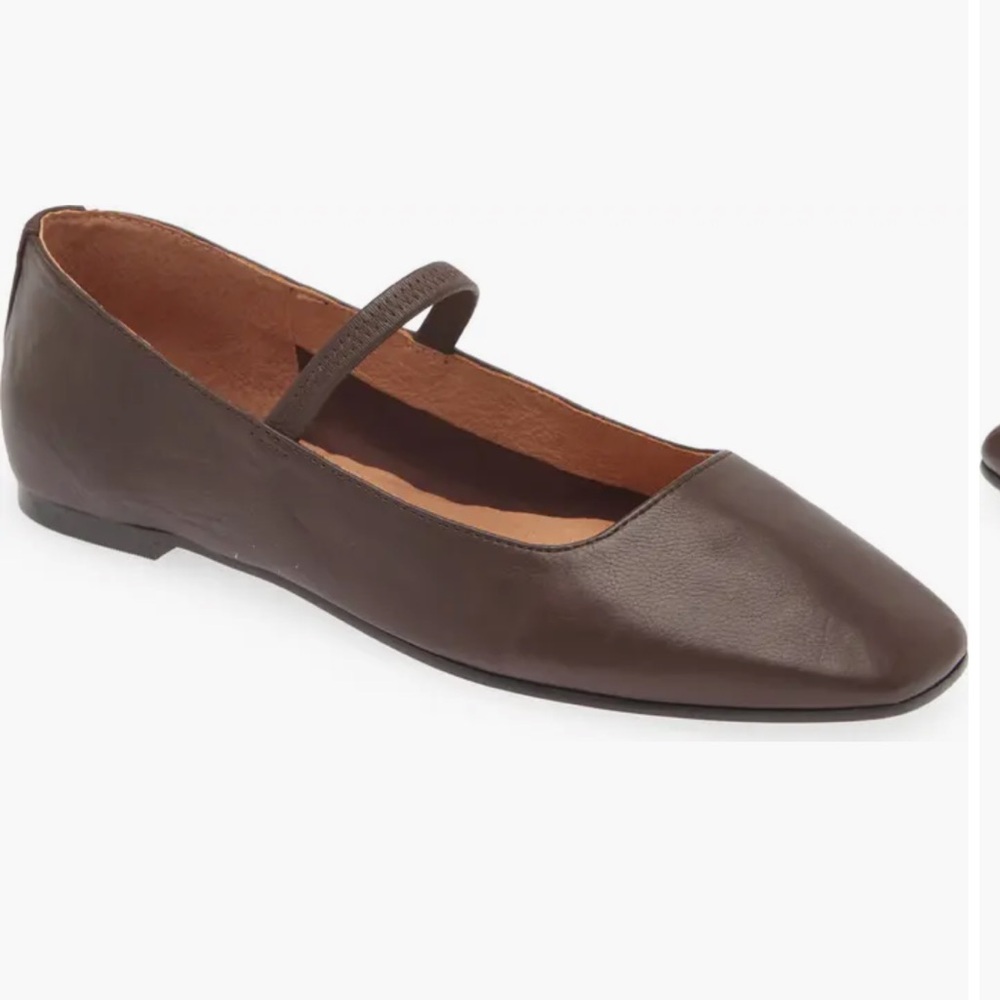 Madewell Greta ballet flat chocolate raisin size 8